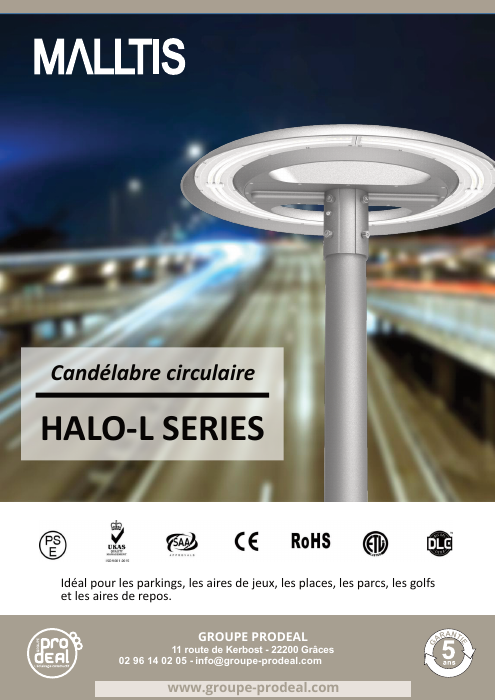 Couverture HALO LED Candélabre