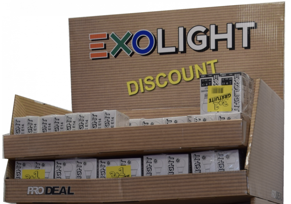 Présentation en point de vente EXOLIGHT