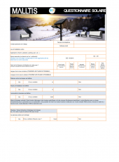 Questionnaire projet solaire